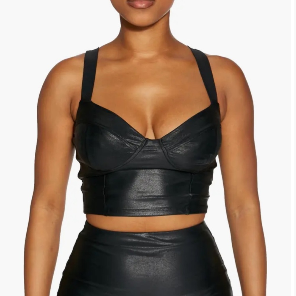 Naked Wardrobe Drip Bustier Crop Top
